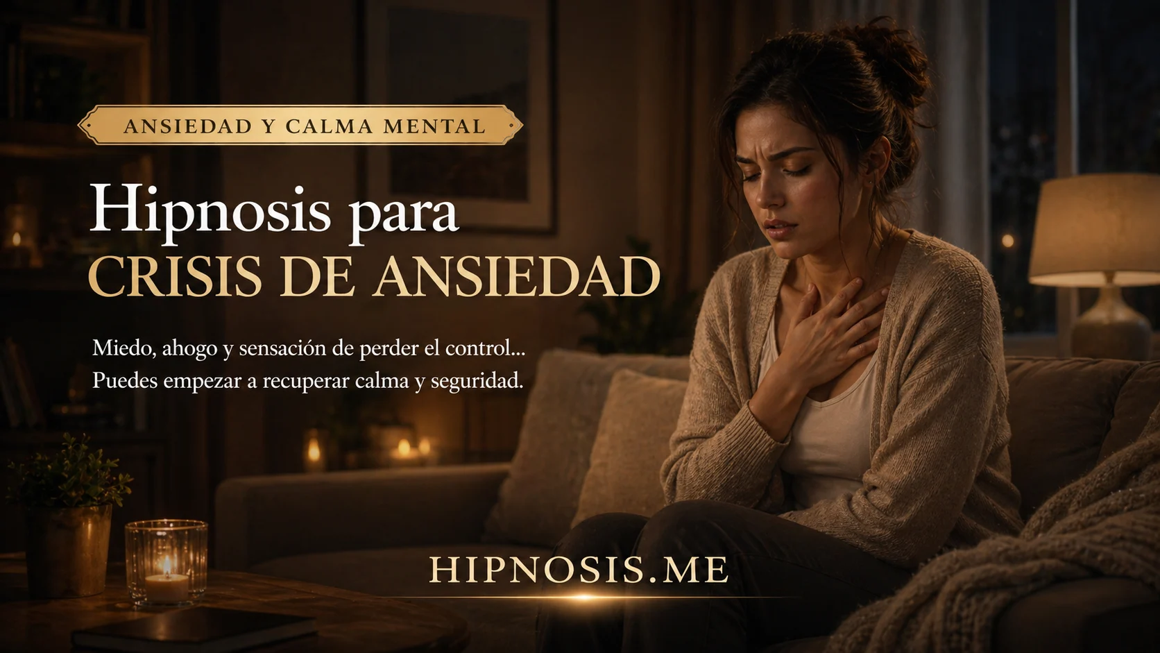 Sesión pregrabada de hipnosis para crisis de ansiedad y ataques de ansiedad en hipnosis.me