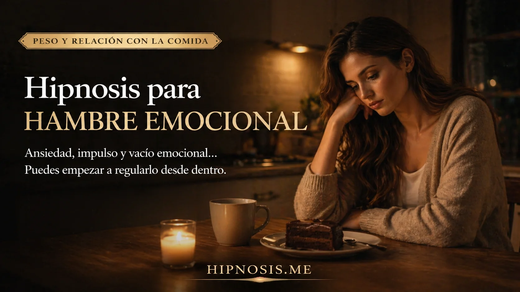 Sesión pregrabada de hipnosis para hambre emocional en hipnosis.me