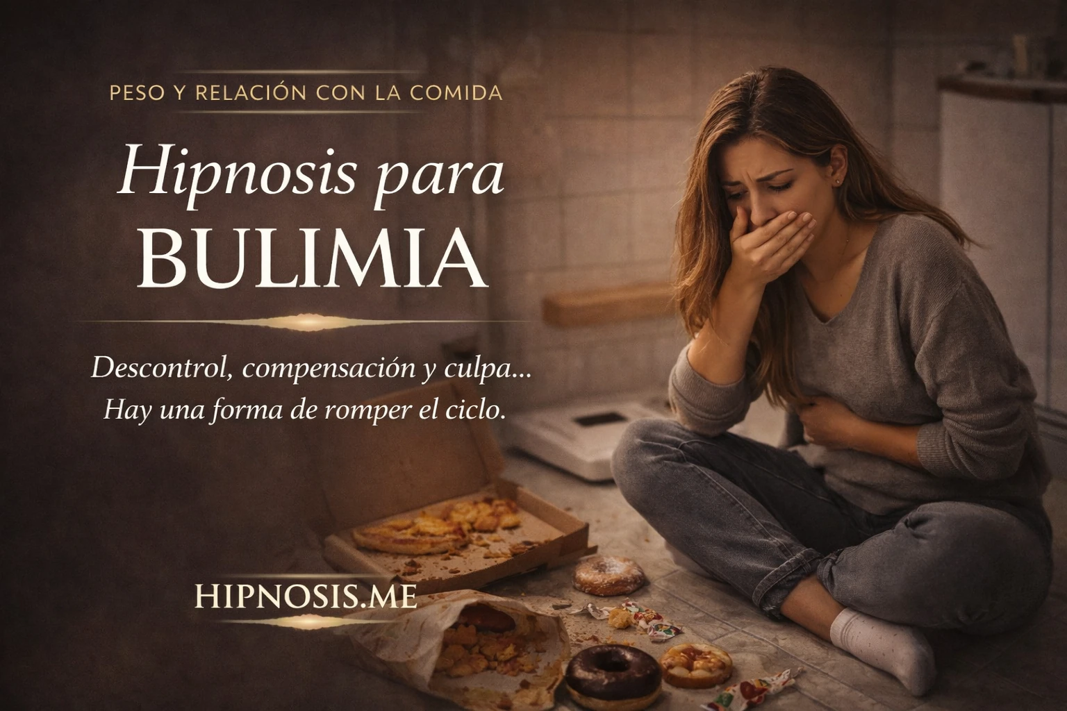 Sesión pregrabada de hipnosis para bulimia en hipnosis.me